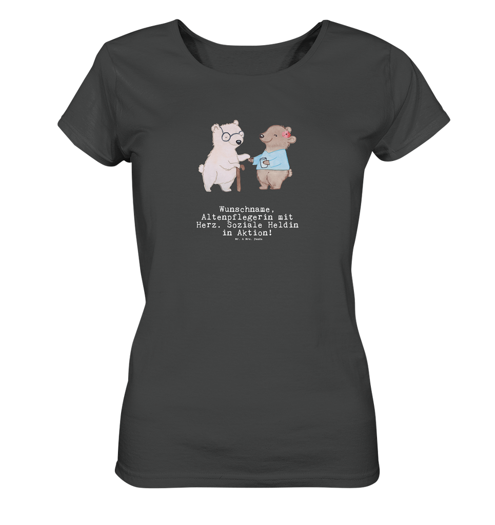 Personalisiertes Shirt Damen Altenpflegerin mit Herz T-Shirt, Shirt, Tshirt, Lustiges T-Shirt, T-Shirt mit Spruch, Party, Junggesellenabschied, Jubiläum, Geburstag, Herrn, Damen, Männer, Frauen, Schlafshirt, Nachthemd, Sprüche, Beruf, Ausbildung, Abschied, Rente, Kollege, Kollegin, Geschenk, Schenken, Arbeitskollege, Mitarbeiter, Firma, Danke, Dankeschön, Altenpflegerin, Pflegerin, Altenheim Eröffnung