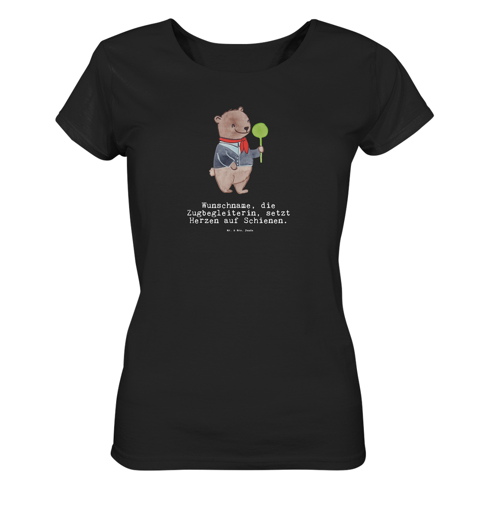 Personalisiertes Shirt Damen Zugbegleiterin mit Herz T-Shirt, Shirt, Tshirt, Lustiges T-Shirt, T-Shirt mit Spruch, Party, Junggesellenabschied, Jubiläum, Geburstag, Herrn, Damen, Männer, Frauen, Schlafshirt, Nachthemd, Sprüche, Beruf, Ausbildung, Abschied, Rente, Kollege, Kollegin, Geschenk, Schenken, Arbeitskollege, Mitarbeiter, Firma, Danke, Dankeschön