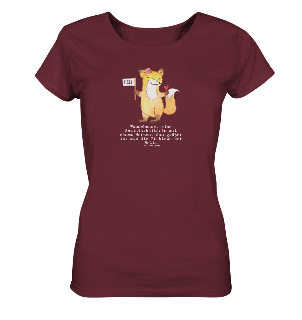 Personalisiertes Shirt Damen Sozialarbeiterin mit Herz T-Shirt, Shirt, Tshirt, Lustiges T-Shirt, T-Shirt mit Spruch, Party, Junggesellenabschied, Jubiläum, Geburstag, Herrn, Damen, Männer, Frauen, Schlafshirt, Nachthemd, Sprüche, Beruf, Ausbildung, Abschied, Rente, Kollege, Kollegin, Geschenk, Schenken, Arbeitskollege, Mitarbeiter, Firma, Danke, Dankeschön