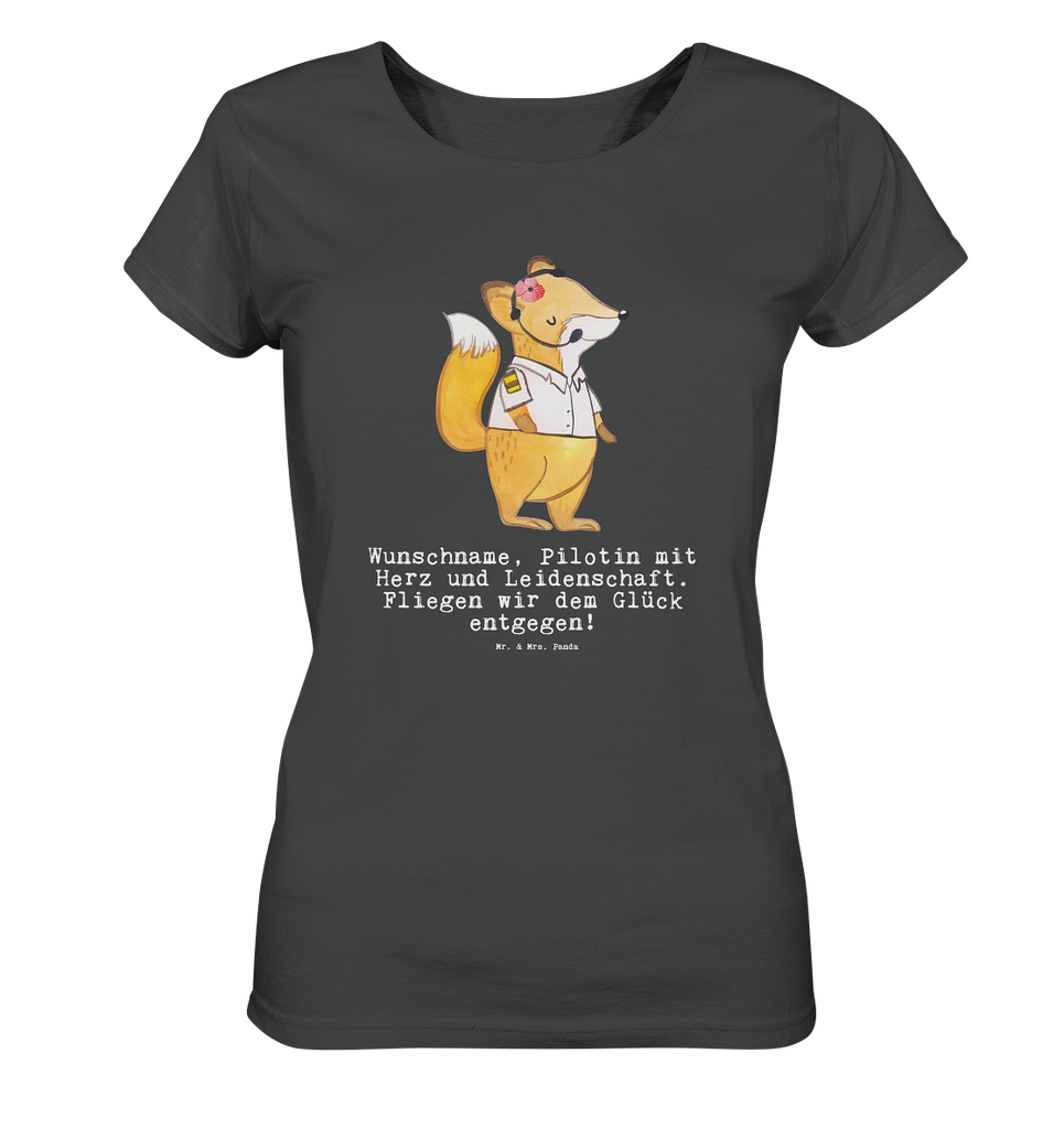 Personalisiertes Shirt Damen Pilotin mit Herz T-Shirt, Shirt, Tshirt, Lustiges T-Shirt, T-Shirt mit Spruch, Party, Junggesellenabschied, Jubiläum, Geburstag, Herrn, Damen, Männer, Frauen, Schlafshirt, Nachthemd, Sprüche, Beruf, Ausbildung, Abschied, Rente, Kollege, Kollegin, Geschenk, Schenken, Arbeitskollege, Mitarbeiter, Firma, Danke, Dankeschön, Pilotin, Flugkapitänin, Cockpit, Flugzeug