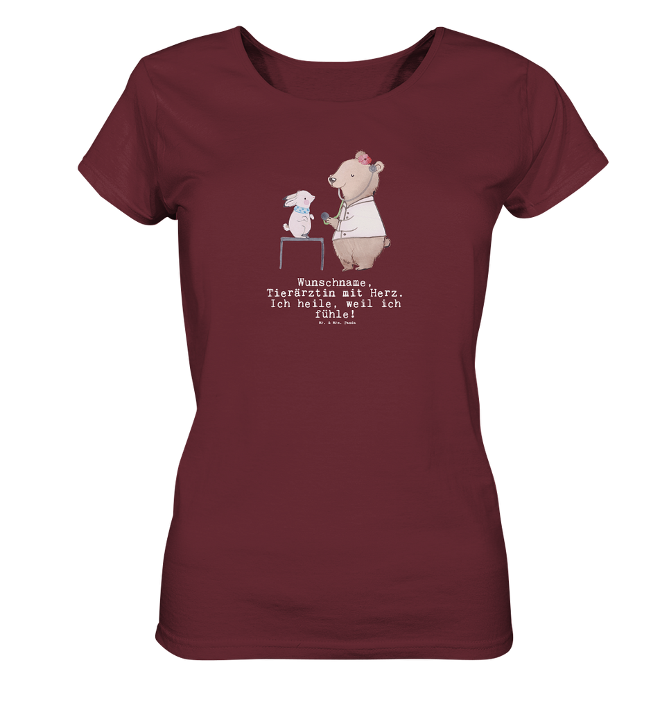 Personalisiertes Shirt Damen Tierärztin mit Herz T-Shirt, Shirt, Tshirt, Lustiges T-Shirt, T-Shirt mit Spruch, Party, Junggesellenabschied, Jubiläum, Geburstag, Herrn, Damen, Männer, Frauen, Schlafshirt, Nachthemd, Sprüche, Beruf, Ausbildung, Abschied, Rente, Kollege, Kollegin, Geschenk, Schenken, Arbeitskollege, Mitarbeiter, Firma, Danke, Dankeschön