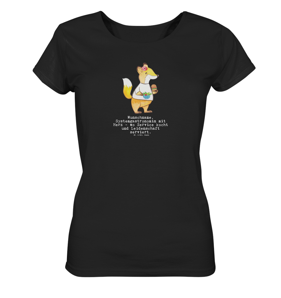 Personalisiertes Shirt Damen Systemgastronomin mit Herz T-Shirt, Shirt, Tshirt, Lustiges T-Shirt, T-Shirt mit Spruch, Party, Junggesellenabschied, Jubiläum, Geburstag, Herrn, Damen, Männer, Frauen, Schlafshirt, Nachthemd, Sprüche, Beruf, Ausbildung, Abschied, Rente, Kollege, Kollegin, Geschenk, Schenken, Arbeitskollege, Mitarbeiter, Firma, Danke, Dankeschön
