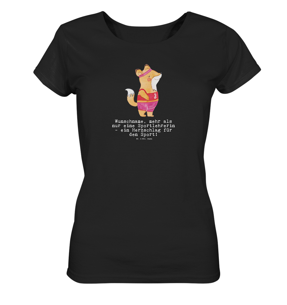 Personalisiertes Shirt Damen Sportlehrerin mit Herz T-Shirt, Shirt, Tshirt, Lustiges T-Shirt, T-Shirt mit Spruch, Party, Junggesellenabschied, Jubiläum, Geburstag, Herrn, Damen, Männer, Frauen, Schlafshirt, Nachthemd, Sprüche, Beruf, Ausbildung, Abschied, Rente, Kollege, Kollegin, Geschenk, Schenken, Arbeitskollege, Mitarbeiter, Firma, Danke, Dankeschön
