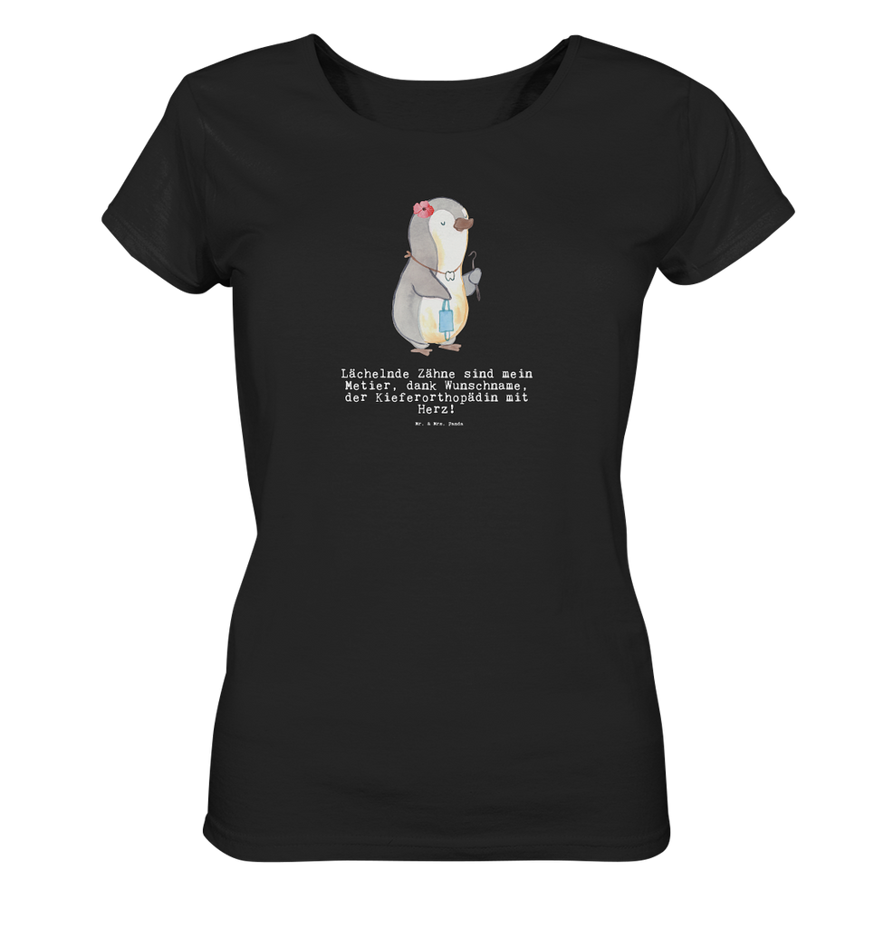 Personalisiertes Shirt Damen Kieferorthopädin mit Herz T-Shirt, Shirt, Tshirt, Lustiges T-Shirt, T-Shirt mit Spruch, Party, Junggesellenabschied, Jubiläum, Geburstag, Herrn, Damen, Männer, Frauen, Schlafshirt, Nachthemd, Sprüche, Beruf, Ausbildung, Abschied, Rente, Kollege, Kollegin, Geschenk, Schenken, Arbeitskollege, Mitarbeiter, Firma, Danke, Dankeschön
