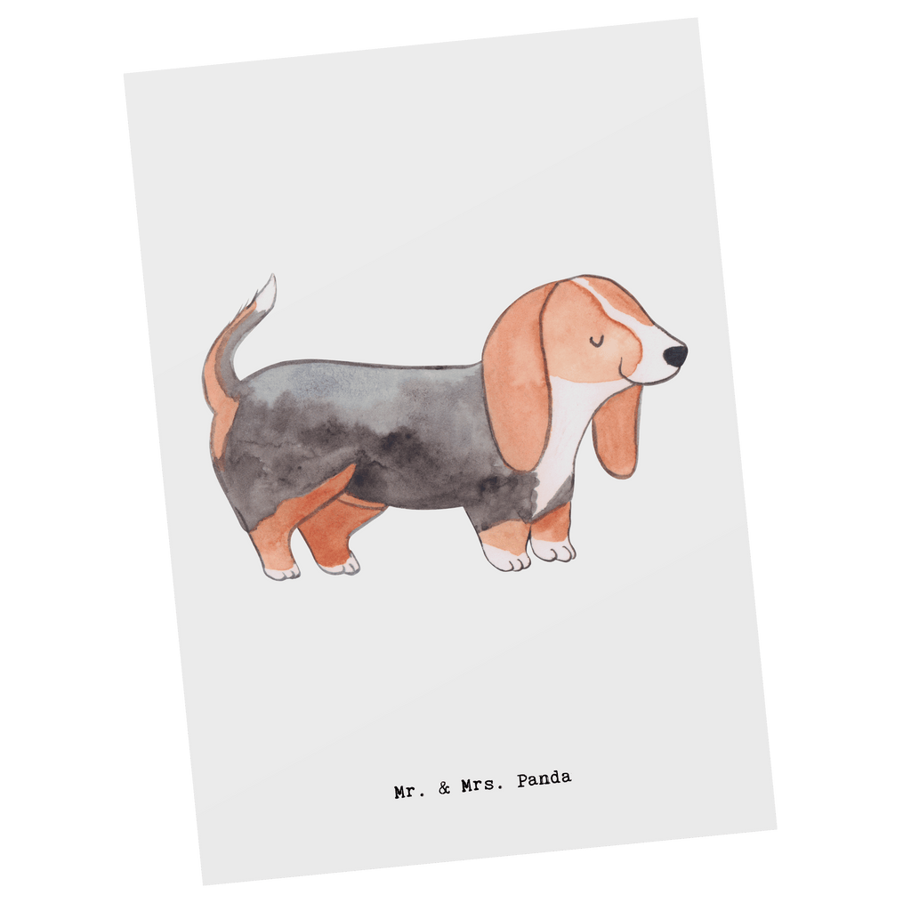 Postkarte Basset Hound Lebensretter Geschenkkarte, Grußkarte, Karte, Einladung, Ansichtskarte, Geburtstagskarte, Einladungskarte, Dankeskarte, Hund, Hunderasse, Rassehund, Hundebesitzer, Geschenk, Tierfreund, Schenken, Welpe, Basset Hound, Basset