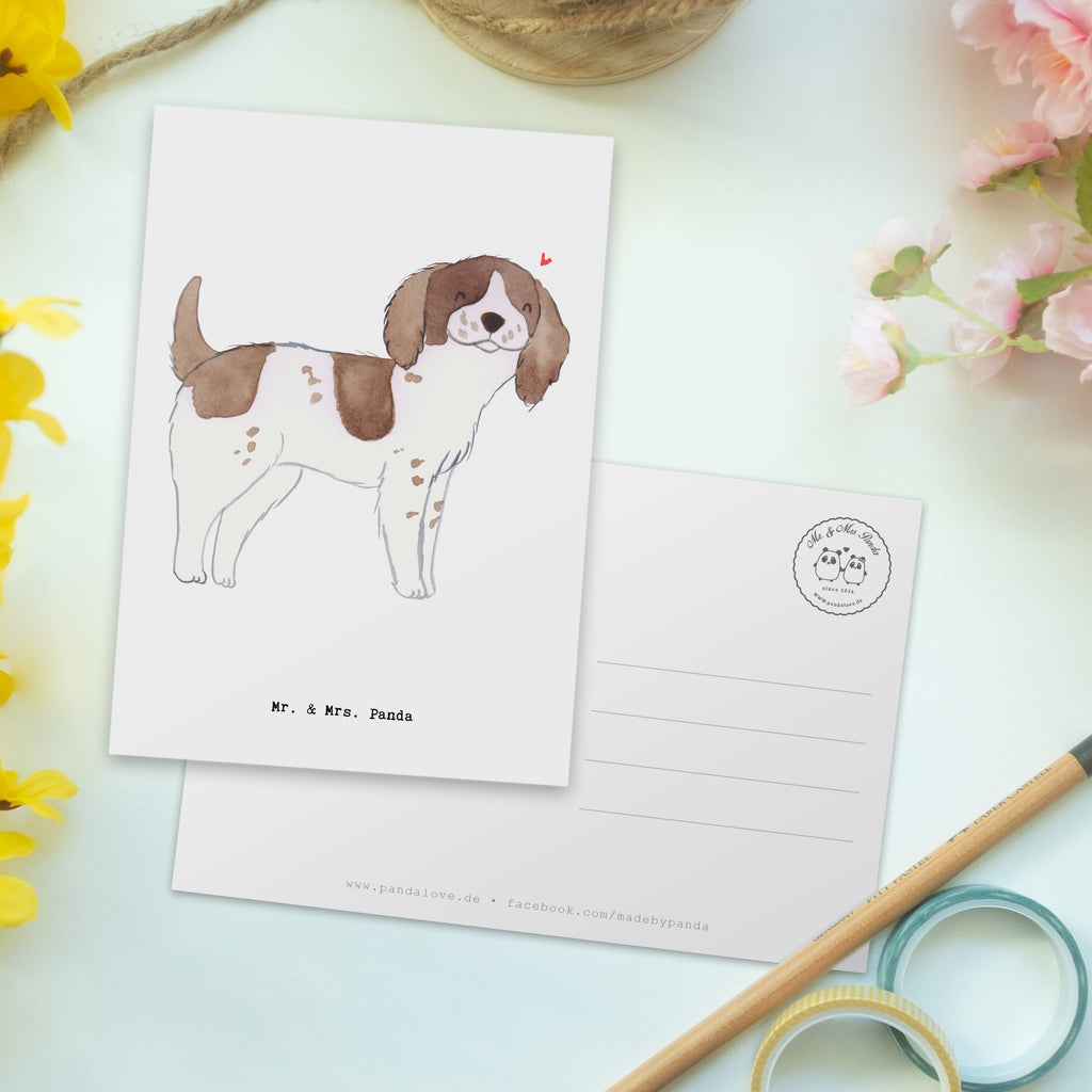 Postkarte English Springer Spaniel Lebensretter Geschenkkarte, Grußkarte, Karte, Einladung, Ansichtskarte, Geburtstagskarte, Einladungskarte, Dankeskarte, Hund, Hunderasse, Rassehund, Hundebesitzer, Geschenk, Tierfreund, Schenken, Welpe, English Springer Spaniel