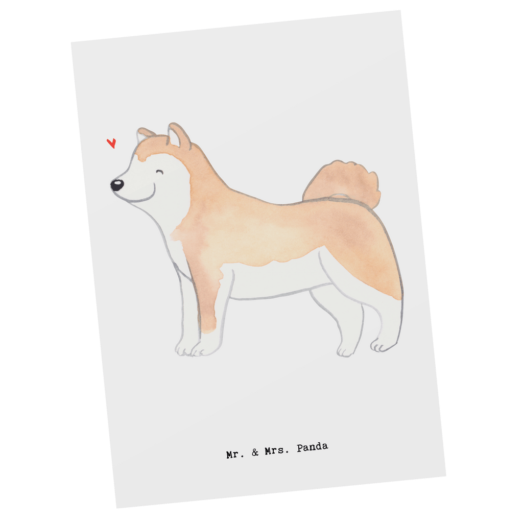 Postkarte Akita Inu Lebensretter Geschenkkarte, Grußkarte, Karte, Einladung, Ansichtskarte, Geburtstagskarte, Einladungskarte, Dankeskarte, Hund, Hunderasse, Rassehund, Hundebesitzer, Geschenk, Tierfreund, Schenken, Welpe