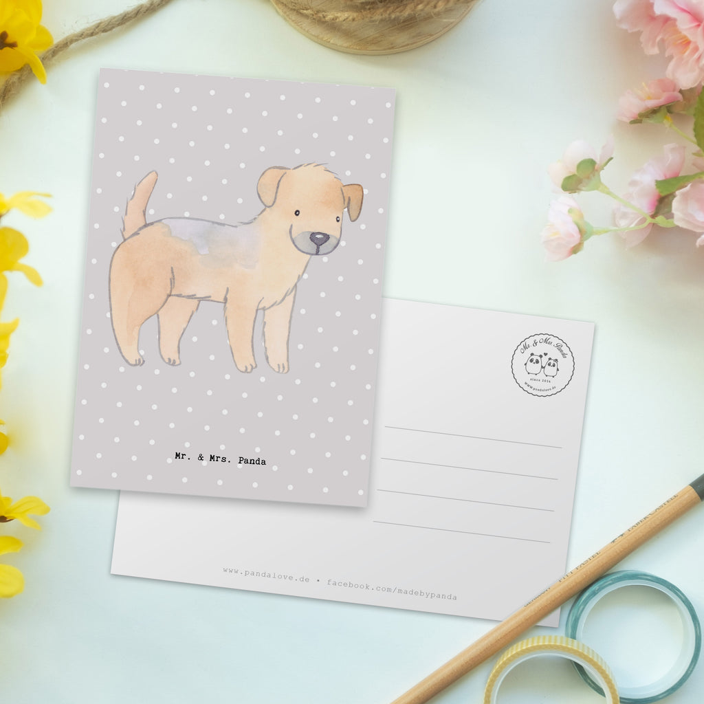 Postkarte Border Terrier Moment Geschenkkarte, Grußkarte, Karte, Einladung, Ansichtskarte, Geburtstagskarte, Einladungskarte, Dankeskarte, Hund, Hunderasse, Rassehund, Hundebesitzer, Geschenk, Tierfreund, Schenken, Welpe, Border Terrier