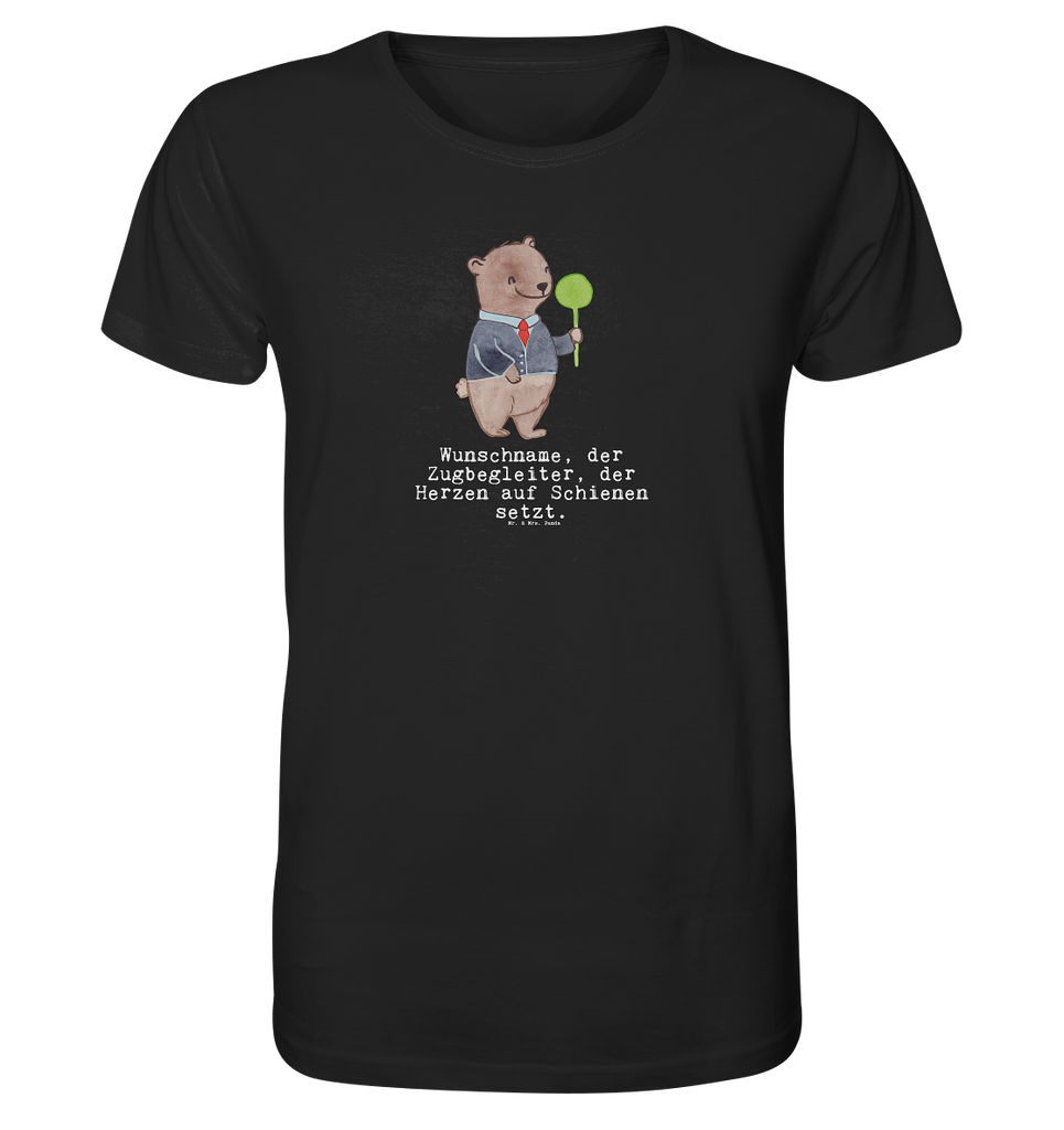 Personalisiertes Shirt Herren Zugbegleiter mit Herz T-Shirt, Shirt, Tshirt, Lustiges T-Shirt, T-Shirt mit Spruch, Party, Junggesellenabschied, Jubiläum, Geburstag, Herrn, Damen, Männer, Frauen, Schlafshirt, Nachthemd, Sprüche, Beruf, Ausbildung, Abschied, Rente, Kollege, Kollegin, Geschenk, Schenken, Arbeitskollege, Mitarbeiter, Firma, Danke, Dankeschön