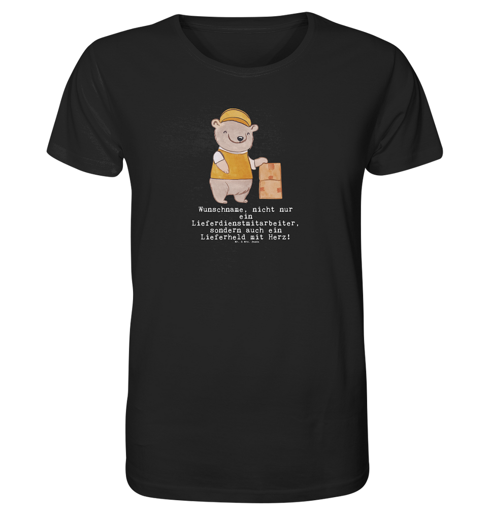 Personalisiertes Shirt Herren Lieferdienstmitarbeiter mit Herz T-Shirt, Shirt, Tshirt, Lustiges T-Shirt, T-Shirt mit Spruch, Party, Junggesellenabschied, Jubiläum, Geburstag, Herrn, Damen, Männer, Frauen, Schlafshirt, Nachthemd, Sprüche, Beruf, Ausbildung, Abschied, Rente, Kollege, Kollegin, Geschenk, Schenken, Arbeitskollege, Mitarbeiter, Firma, Danke, Dankeschön, Lieferdienstmitarbeiter, Pizzabäcker, Pizzabote, Pizzabringdienst, Lieferbringdienst