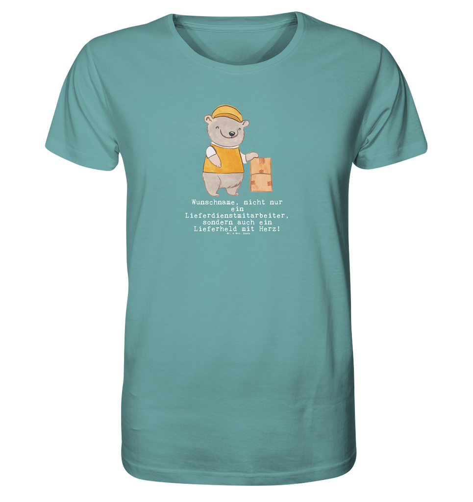 Personalisiertes Shirt Herren Lieferdienstmitarbeiter mit Herz T-Shirt, Shirt, Tshirt, Lustiges T-Shirt, T-Shirt mit Spruch, Party, Junggesellenabschied, Jubiläum, Geburstag, Herrn, Damen, Männer, Frauen, Schlafshirt, Nachthemd, Sprüche, Beruf, Ausbildung, Abschied, Rente, Kollege, Kollegin, Geschenk, Schenken, Arbeitskollege, Mitarbeiter, Firma, Danke, Dankeschön, Lieferdienstmitarbeiter, Pizzabäcker, Pizzabote, Pizzabringdienst, Lieferbringdienst
