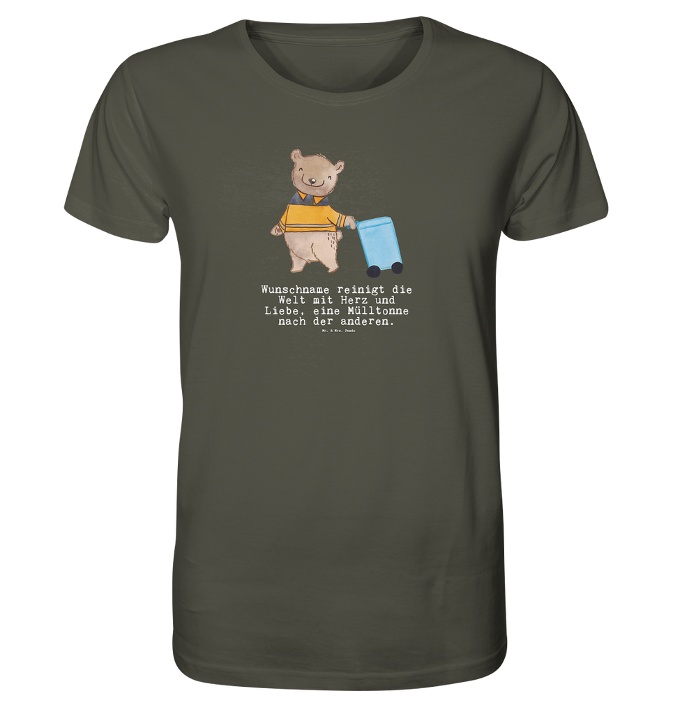 Personalisiertes Shirt Herren Müllwerker mit Herz T-Shirt, Shirt, Tshirt, Lustiges T-Shirt, T-Shirt mit Spruch, Party, Junggesellenabschied, Jubiläum, Geburstag, Herrn, Damen, Männer, Frauen, Schlafshirt, Nachthemd, Sprüche, Beruf, Ausbildung, Abschied, Rente, Kollege, Kollegin, Geschenk, Schenken, Arbeitskollege, Mitarbeiter, Firma, Danke, Dankeschön, Müllwerker, Fachkraft Kreislauf- und Abfallwirtschaft, Müllentsorger, Kehrichtmann, Müllmann, Müllfahrer