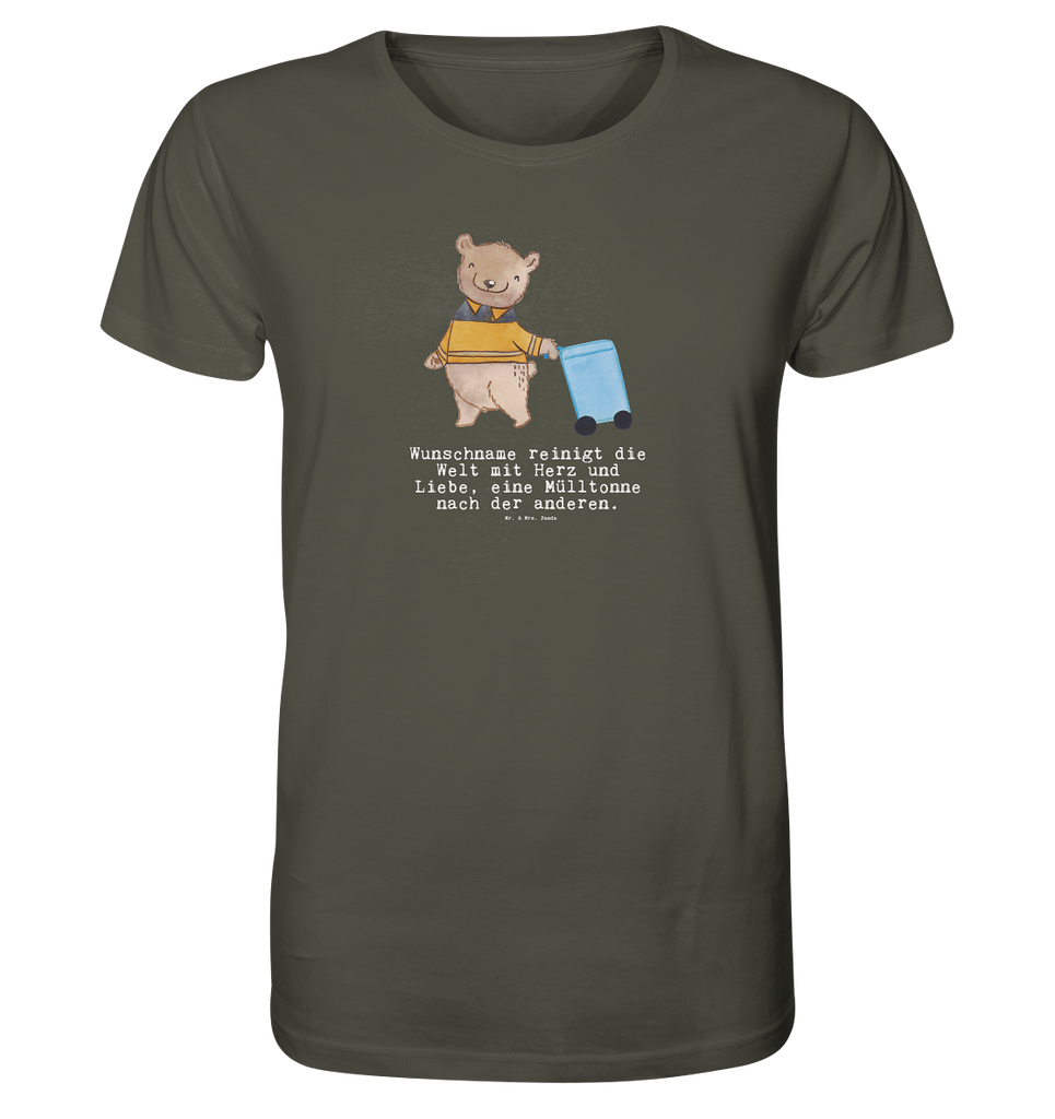 Personalisiertes Shirt Herren Müllwerker mit Herz T-Shirt, Shirt, Tshirt, Lustiges T-Shirt, T-Shirt mit Spruch, Party, Junggesellenabschied, Jubiläum, Geburstag, Herrn, Damen, Männer, Frauen, Schlafshirt, Nachthemd, Sprüche, Beruf, Ausbildung, Abschied, Rente, Kollege, Kollegin, Geschenk, Schenken, Arbeitskollege, Mitarbeiter, Firma, Danke, Dankeschön, Müllwerker, Fachkraft Kreislauf- und Abfallwirtschaft, Müllentsorger, Kehrichtmann, Müllmann, Müllfahrer