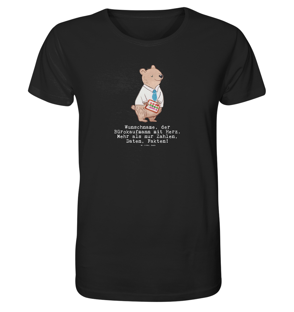 Personalisiertes Shirt Herren Bürokaufmann mit Herz T-Shirt, Shirt, Tshirt, Lustiges T-Shirt, T-Shirt mit Spruch, Party, Junggesellenabschied, Jubiläum, Geburstag, Herrn, Damen, Männer, Frauen, Schlafshirt, Nachthemd, Sprüche, Beruf, Ausbildung, Abschied, Rente, Kollege, Kollegin, Geschenk, Schenken, Arbeitskollege, Mitarbeiter, Firma, Danke, Dankeschön, Bürokaufmann, Kaufmann für Büromanagement