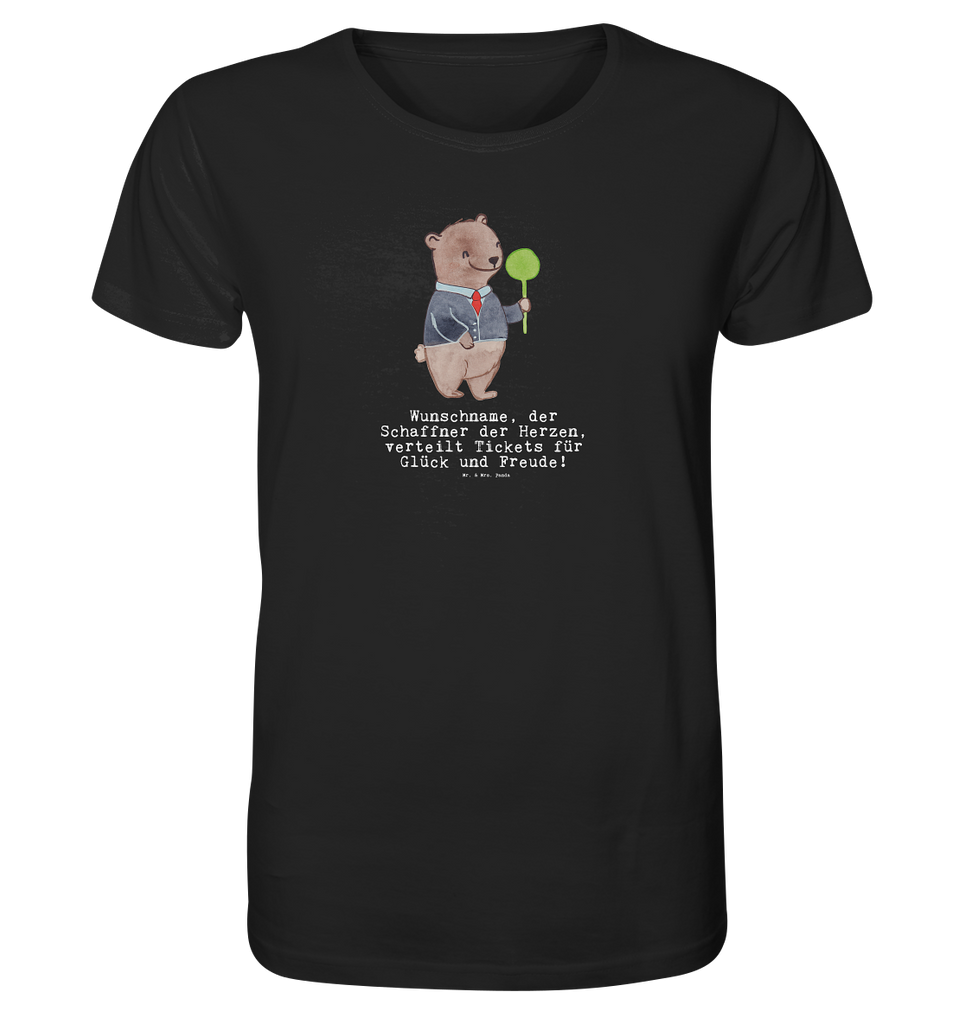 Personalisiertes Shirt Herren Schaffner mit Herz T-Shirt, Shirt, Tshirt, Lustiges T-Shirt, T-Shirt mit Spruch, Party, Junggesellenabschied, Jubiläum, Geburstag, Herrn, Damen, Männer, Frauen, Schlafshirt, Nachthemd, Sprüche, Beruf, Ausbildung, Abschied, Rente, Kollege, Kollegin, Geschenk, Schenken, Arbeitskollege, Mitarbeiter, Firma, Danke, Dankeschön