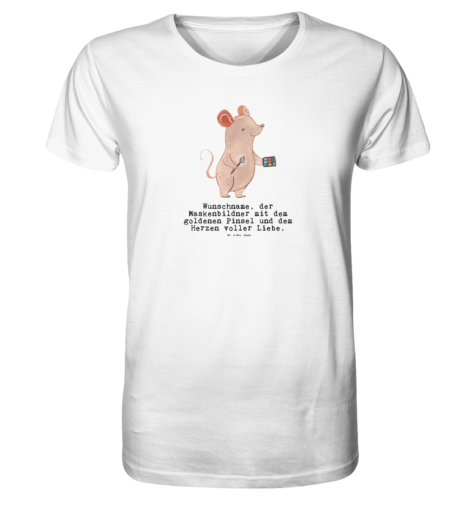 Personalisiertes Shirt Herren Maskenbildner mit Herz T-Shirt, Shirt, Tshirt, Lustiges T-Shirt, T-Shirt mit Spruch, Party, Junggesellenabschied, Jubiläum, Geburstag, Herrn, Damen, Männer, Frauen, Schlafshirt, Nachthemd, Sprüche, Beruf, Ausbildung, Abschied, Rente, Kollege, Kollegin, Geschenk, Schenken, Arbeitskollege, Mitarbeiter, Firma, Danke, Dankeschön, Kosmetiker, Make Up Artist, Maskenbildner, Visagist, Beauty Salon, Kosmetikstudio, Eröffnung