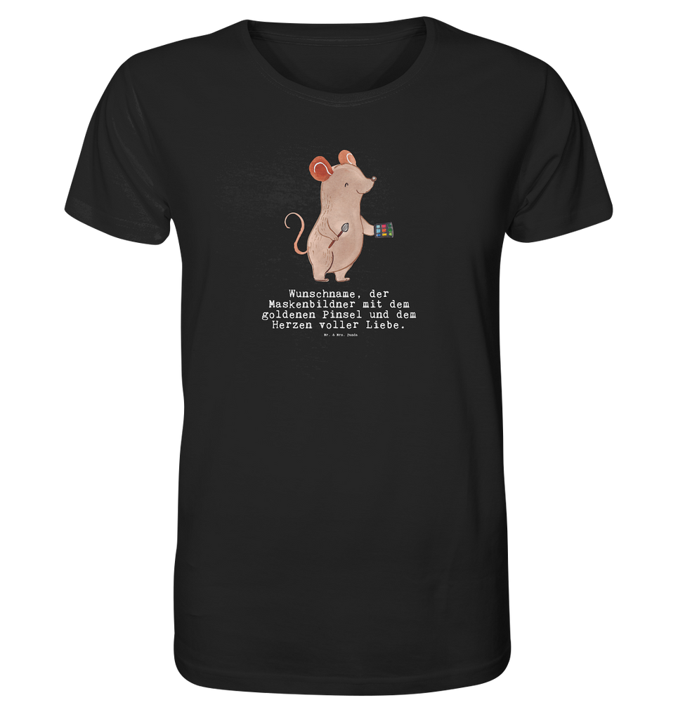 Personalisiertes Shirt Herren Maskenbildner mit Herz T-Shirt, Shirt, Tshirt, Lustiges T-Shirt, T-Shirt mit Spruch, Party, Junggesellenabschied, Jubiläum, Geburstag, Herrn, Damen, Männer, Frauen, Schlafshirt, Nachthemd, Sprüche, Beruf, Ausbildung, Abschied, Rente, Kollege, Kollegin, Geschenk, Schenken, Arbeitskollege, Mitarbeiter, Firma, Danke, Dankeschön, Kosmetiker, Make Up Artist, Maskenbildner, Visagist, Beauty Salon, Kosmetikstudio, Eröffnung