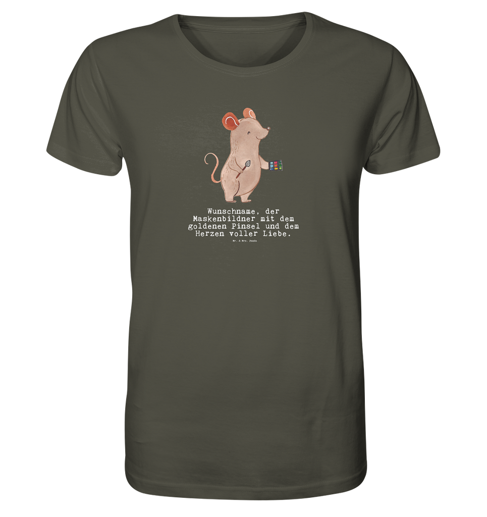 Personalisiertes Shirt Herren Maskenbildner mit Herz T-Shirt, Shirt, Tshirt, Lustiges T-Shirt, T-Shirt mit Spruch, Party, Junggesellenabschied, Jubiläum, Geburstag, Herrn, Damen, Männer, Frauen, Schlafshirt, Nachthemd, Sprüche, Beruf, Ausbildung, Abschied, Rente, Kollege, Kollegin, Geschenk, Schenken, Arbeitskollege, Mitarbeiter, Firma, Danke, Dankeschön, Kosmetiker, Make Up Artist, Maskenbildner, Visagist, Beauty Salon, Kosmetikstudio, Eröffnung