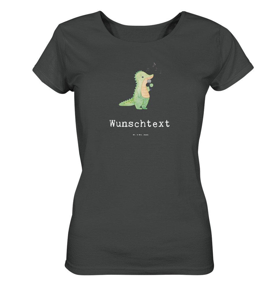 Personalisiertes Shirt Damen Krokodil Singen Medizin T-Shirt, Shirt, Tshirt, Lustiges T-Shirt, T-Shirt mit Spruch, Party, Junggesellenabschied, Jubiläum, Geburstag, Herrn, Damen, Männer, Frauen, Schlafshirt, Nachthemd, Sprüche, Geschenk, Sport, Sportart, Hobby, Schenken, Danke, Dankeschön, Auszeichnung, Gewinn, Sportler, Singen, Band, Live Auftritt, Gesang, Hobbysänger