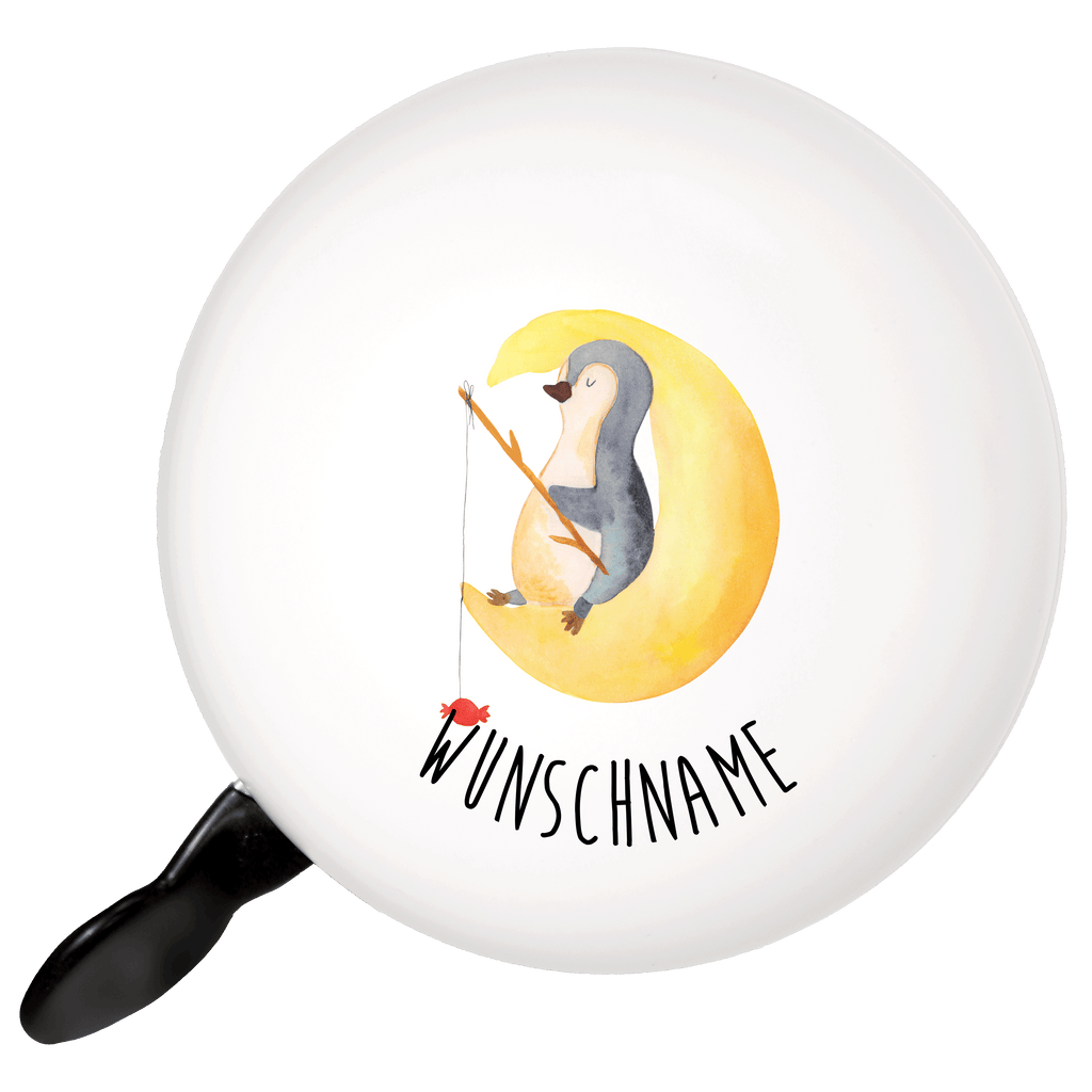 Personalisierte Fahrradklingel Pinguin Mond Personalisierte Fahrradklingel, Personalisierte Fahrradglocke, Fahrradklingel mit Namen, Fahrradglocke mit Namen, Fahrradklingel selbst gestalten, Fahrradklingel Wunschname, Pinguin, Pinguine, Spruch, schlafen, Nachtruhe, Einschlafen, Schlafzimmer, Schlafstörungen, Gästezimmer