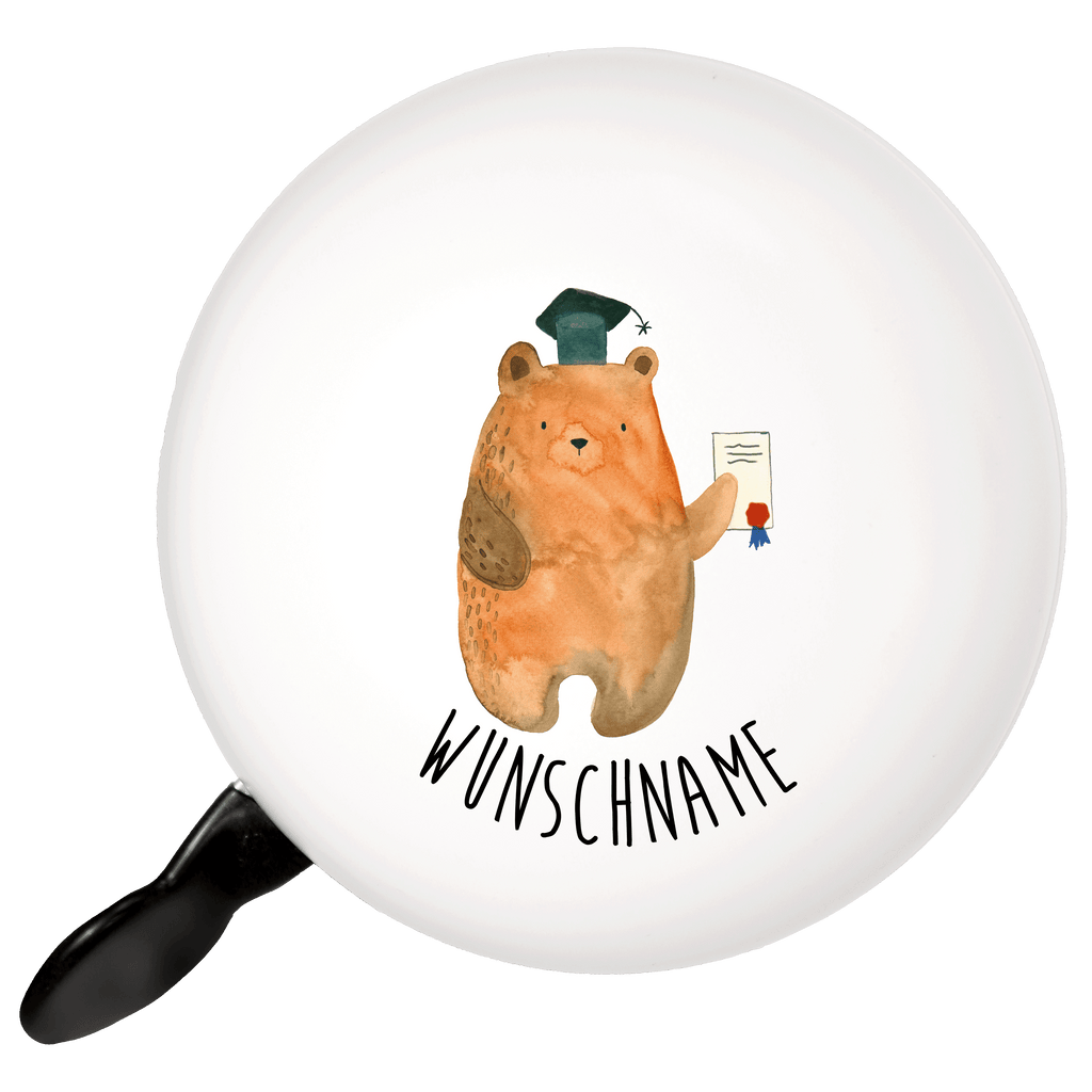 Personalisierte Fahrradklingel Prüfungsbär Personalisierte Fahrradklingel, Personalisierte Fahrradglocke, Fahrradklingel mit Namen, Fahrradglocke mit Namen, Fahrradklingel selbst gestalten, Fahrradklingel Wunschname, Bär, Teddy, Teddybär, Abitur, Prüfungen, Prüfung bestanden, Abschluss, Zeugnis, Abschlusszeugnis