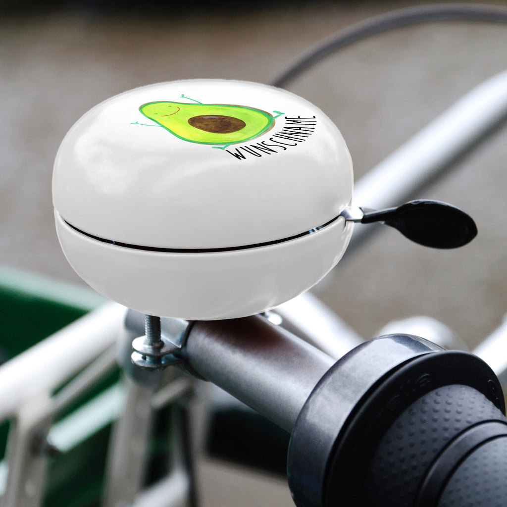 Personalisierte Fahrradklingel Avocado Happy Personalisierte Fahrradklingel, Personalisierte Fahrradglocke, Fahrradklingel mit Namen, Fahrradglocke mit Namen, Fahrradklingel selbst gestalten, Fahrradklingel Wunschname, Avocado, Veggie, Vegan, Gesund, Chaos