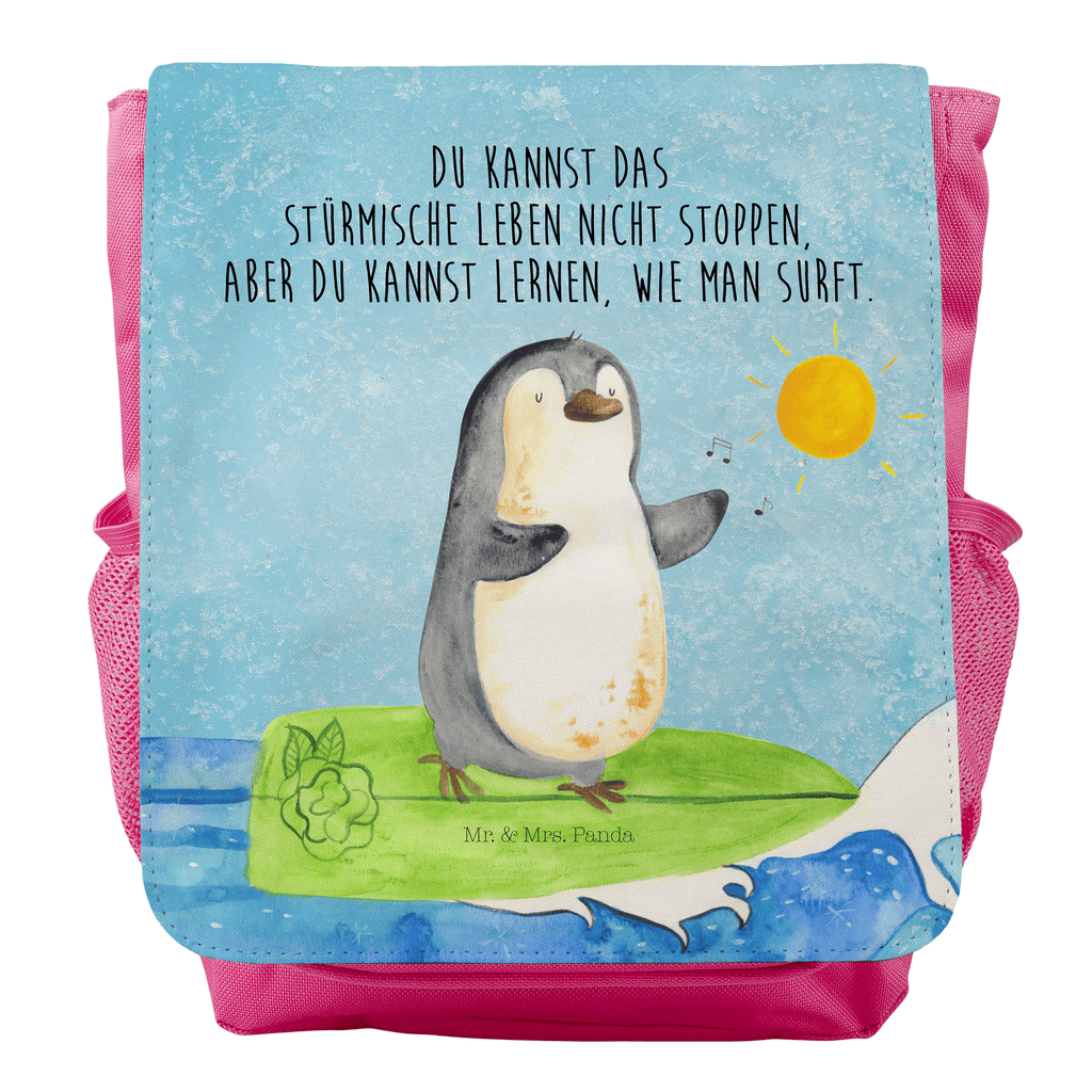 Kinderrucksack Pinguin Surfer Kids, Rucksack, Kinderrucksack, Kinder Rucksack, Rucksack Kindergröße, Kleiner Rucksack, Pinguin, Pinguine, surfen, Surfer, Hawaii, Urlaub, Wellen, Wellen reiten, Portugal