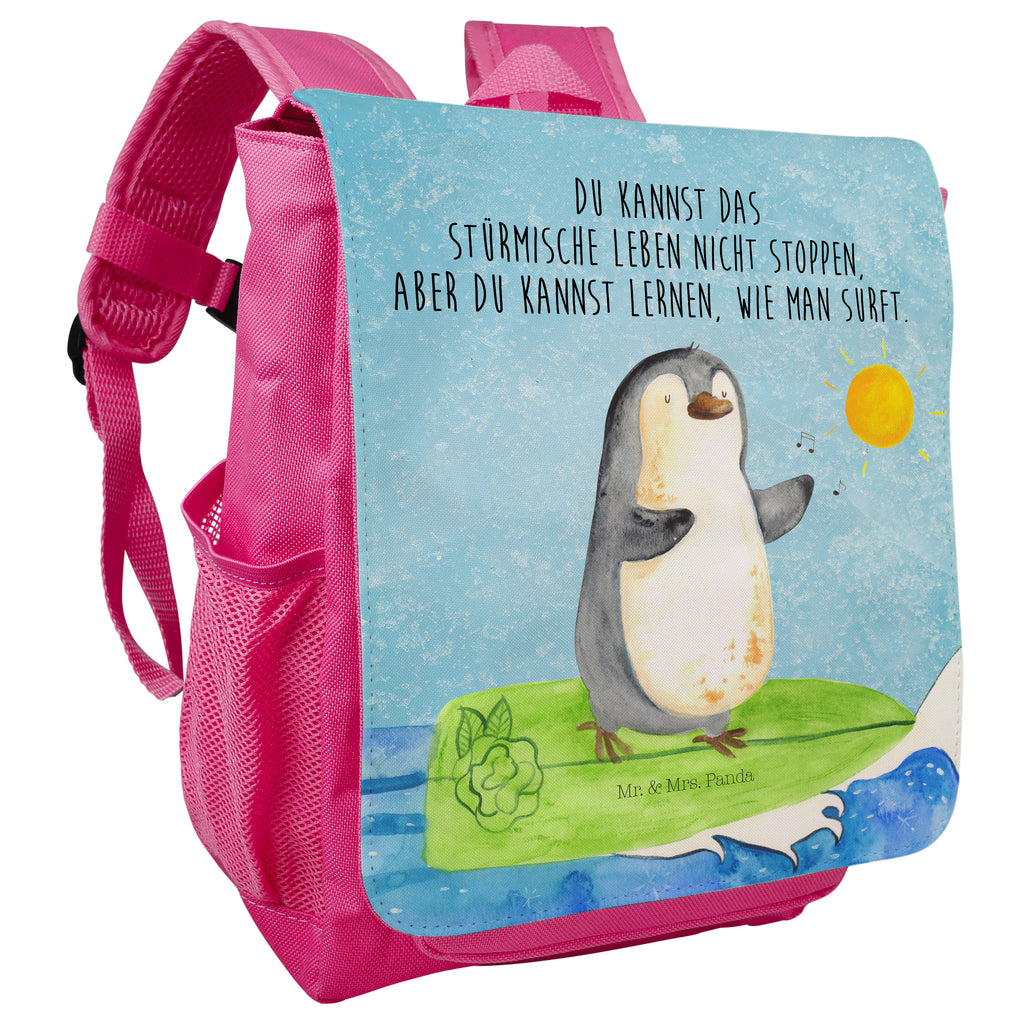 Kinderrucksack Pinguin Surfer Kids, Rucksack, Kinderrucksack, Kinder Rucksack, Rucksack Kindergröße, Kleiner Rucksack, Pinguin, Pinguine, surfen, Surfer, Hawaii, Urlaub, Wellen, Wellen reiten, Portugal