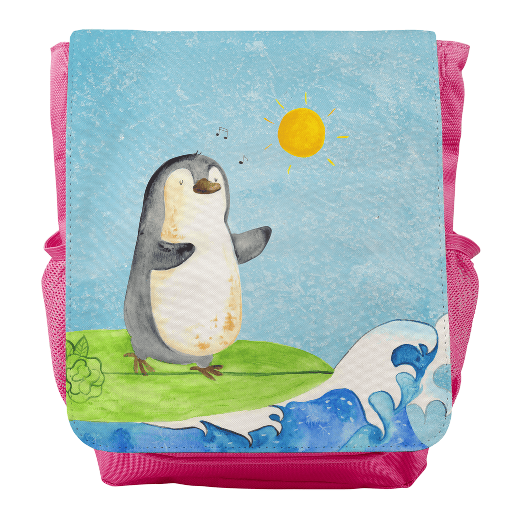 Kinderrucksack Pinguin Surfer Kids, Rucksack, Kinderrucksack, Kinder Rucksack, Rucksack Kindergröße, Kleiner Rucksack, Pinguin, Pinguine, surfen, Surfer, Hawaii, Urlaub, Wellen, Wellen reiten, Portugal