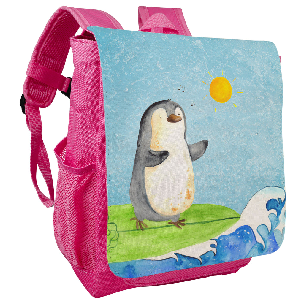 Kinderrucksack Pinguin Surfer Kids, Rucksack, Kinderrucksack, Kinder Rucksack, Rucksack Kindergröße, Kleiner Rucksack, Pinguin, Pinguine, surfen, Surfer, Hawaii, Urlaub, Wellen, Wellen reiten, Portugal