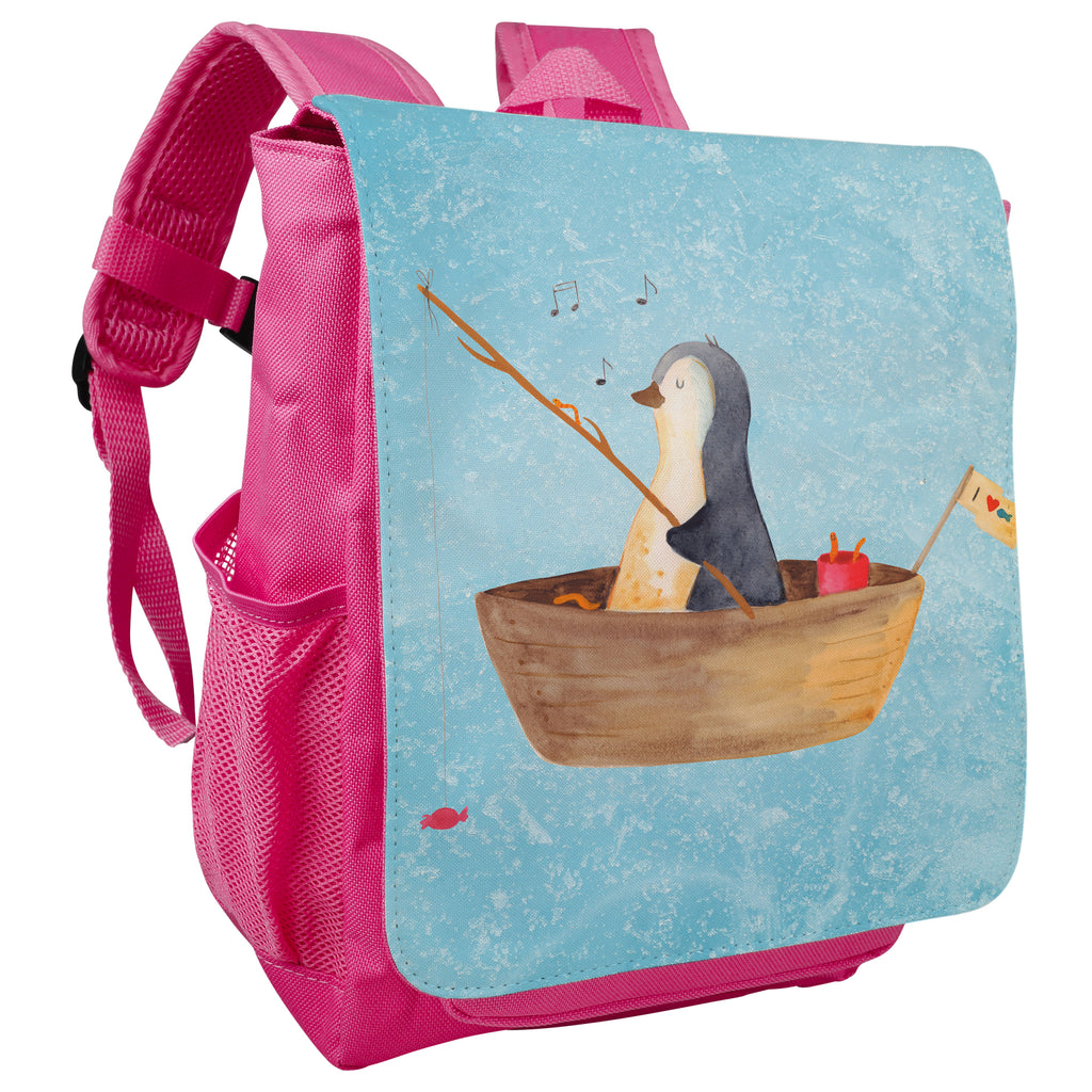 Kinderrucksack Pinguin Angelboot Kids, Rucksack, Kinderrucksack, Kinder Rucksack, Rucksack Kindergröße, Kleiner Rucksack, Pinguin, Pinguine, Angeln, Boot, Angelboot, Lebenslust, Leben, genießen, Motivation, Neustart, Neuanfang, Trennung, Scheidung, Geschenkidee Liebeskummer