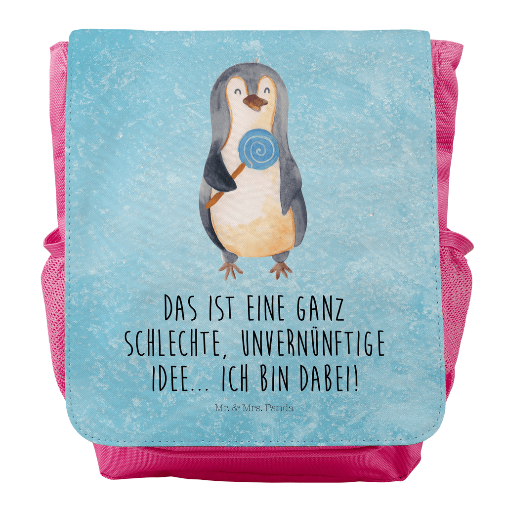 Kinderrucksack Pinguin Lolli Kids, Rucksack, Kinderrucksack, Kinder Rucksack, Rucksack Kindergröße, Kleiner Rucksack, Pinguin, Pinguine, Lolli, Süßigkeiten, Blödsinn, Spruch, Rebell, Gauner, Ganove, Rabauke