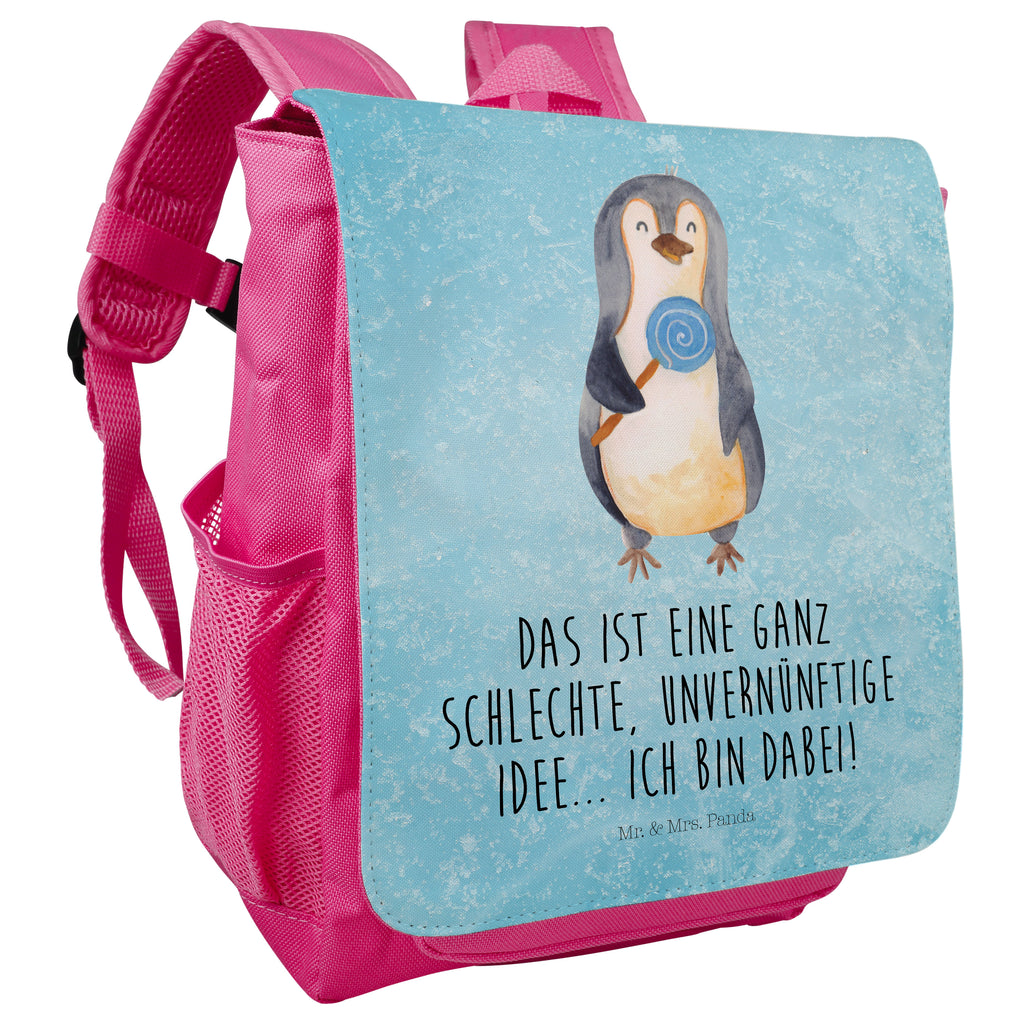 Kinderrucksack Pinguin Lolli Kids, Rucksack, Kinderrucksack, Kinder Rucksack, Rucksack Kindergröße, Kleiner Rucksack, Pinguin, Pinguine, Lolli, Süßigkeiten, Blödsinn, Spruch, Rebell, Gauner, Ganove, Rabauke