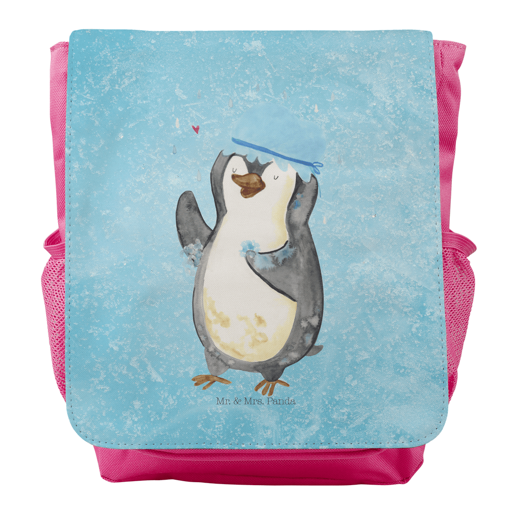 Kinderrucksack Pinguin duscht Kids, Rucksack, Kinderrucksack, Kinder Rucksack, Rucksack Kindergröße, Kleiner Rucksack, Pinguin, Pinguine, Dusche, duschen, Lebensmotto, Motivation, Neustart, Neuanfang, glücklich sein