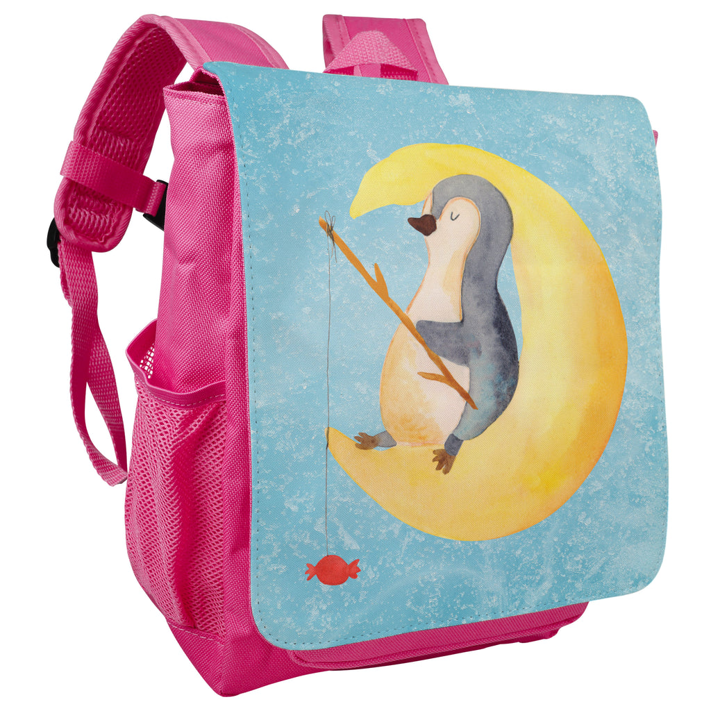 Kinderrucksack Pinguin Mond Kids, Rucksack, Kinderrucksack, Kinder Rucksack, Rucksack Kindergröße, Kleiner Rucksack, Pinguin, Pinguine, Spruch, schlafen, Nachtruhe, Einschlafen, Schlafzimmer, Schlafstörungen, Gästezimmer