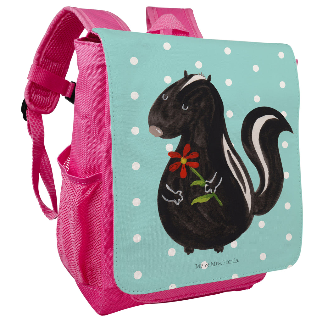 Kinderrucksack Stinktier Blume Kids, Rucksack, Kinderrucksack, Kinder Rucksack, Rucksack Kindergröße, Kleiner Rucksack, Stinktier, Skunk, Wildtier, Raubtier, Stinker, Stinki, Tagträumer, verträumt, Dreams, Träume