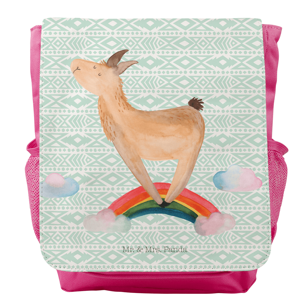 Kinderrucksack Lama Regenbogen Kids, Rucksack, Kinderrucksack, Kinder Rucksack, Rucksack Kindergröße, Kleiner Rucksack, Lama, Alpaka, Lamas, Regenbogen, Haters gonna hate, Haters, Selbstständig, Außenseiter, Schule, Abi, Hobby, Wolkenland, Freiheit