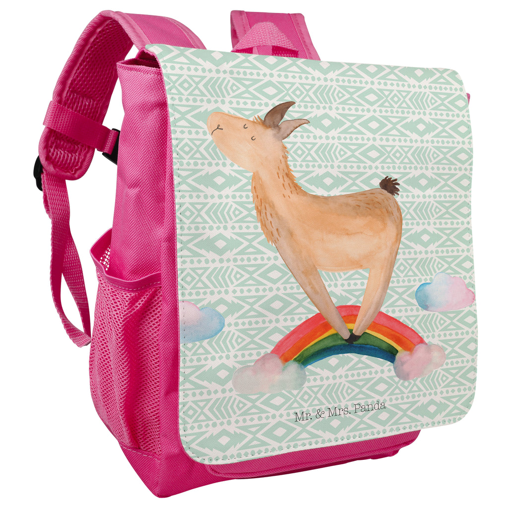 Kinderrucksack Lama Regenbogen Kids, Rucksack, Kinderrucksack, Kinder Rucksack, Rucksack Kindergröße, Kleiner Rucksack, Lama, Alpaka, Lamas, Regenbogen, Haters gonna hate, Haters, Selbstständig, Außenseiter, Schule, Abi, Hobby, Wolkenland, Freiheit