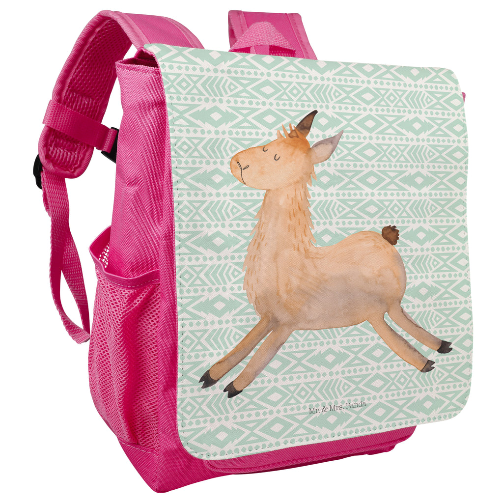 Kinderrucksack Lama springend Kids, Rucksack, Kinderrucksack, Kinder Rucksack, Rucksack Kindergröße, Kleiner Rucksack, Lama, Alpaka, Lamas, Lieblingstag, Happy day, fröhlich, Glück, Freundin, Liebeskummer, Neustart, guten Morgen, Start, Prüfung, Abitur