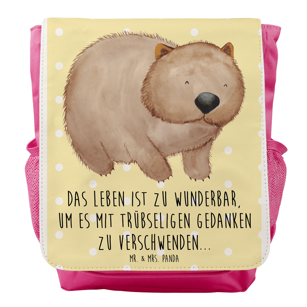 Kinderrucksack Wombat Kids, Rucksack, Kinderrucksack, Kinder Rucksack, Rucksack Kindergröße, Kleiner Rucksack, süße Tiermotive, gute Laune, lustige Sprüche, Tiere, Wombat, Das Leben ist schön, Motivation, Spruch, Australien