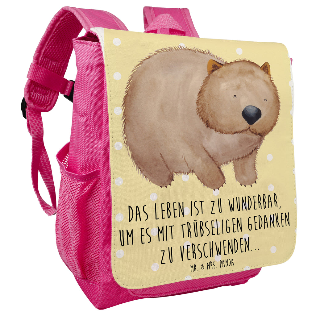 Kinderrucksack Wombat Kids, Rucksack, Kinderrucksack, Kinder Rucksack, Rucksack Kindergröße, Kleiner Rucksack, süße Tiermotive, gute Laune, lustige Sprüche, Tiere, Wombat, Das Leben ist schön, Motivation, Spruch, Australien