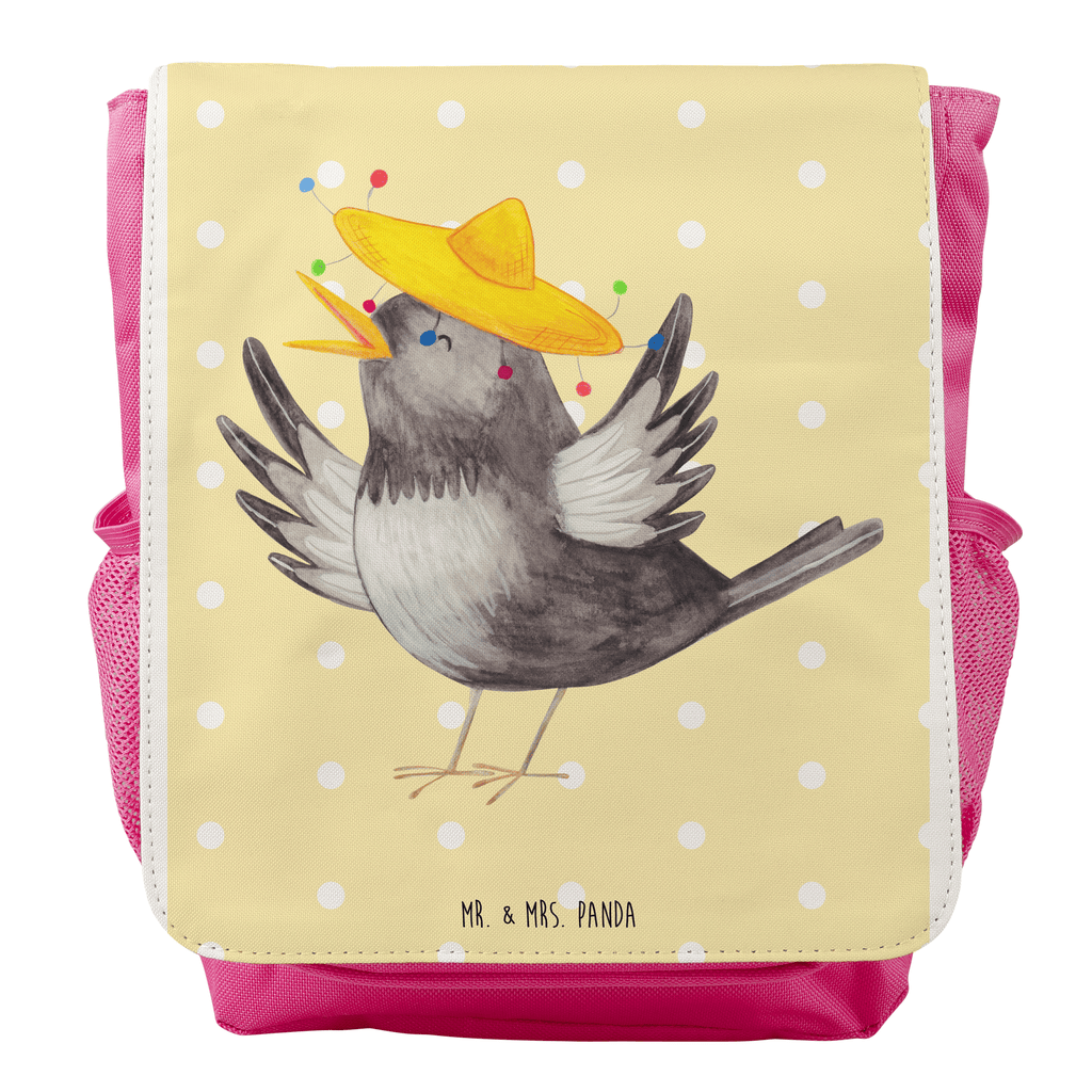 Kinderrucksack Rabe mit Sombrero Kids, Rucksack, Kinderrucksack, Kinder Rucksack, Rucksack Kindergröße, Kleiner Rucksack, Tiermotive, Gute Laune, lustige Sprüche, Tiere, Rabe, Vogel, Vögel, Spruch positiv, fröhlich sein, glücklich sein, Glück Spruch, froh, Elster, Motivation
