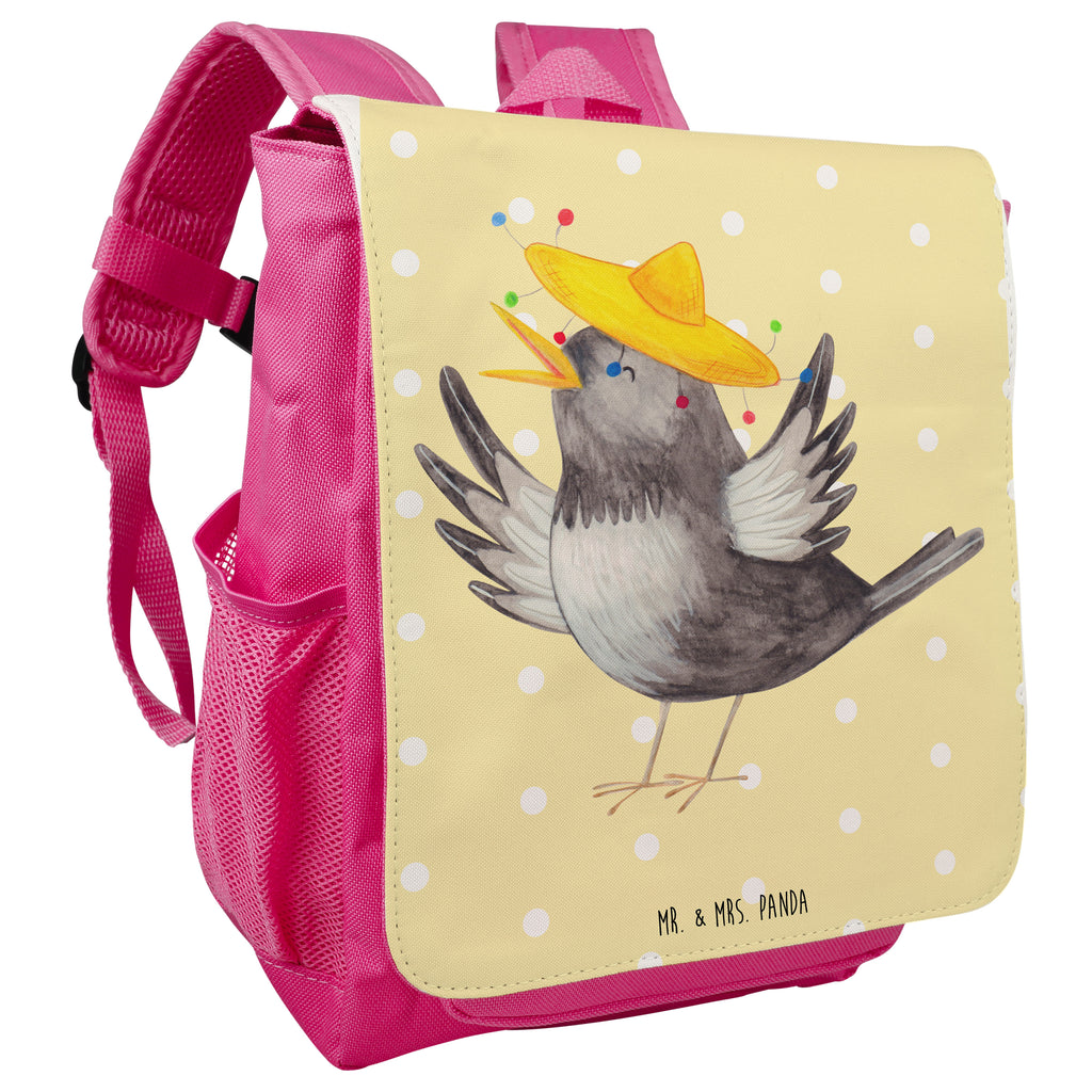 Kinderrucksack Rabe mit Sombrero Kids, Rucksack, Kinderrucksack, Kinder Rucksack, Rucksack Kindergröße, Kleiner Rucksack, Tiermotive, Gute Laune, lustige Sprüche, Tiere, Rabe, Vogel, Vögel, Spruch positiv, fröhlich sein, glücklich sein, Glück Spruch, froh, Elster, Motivation