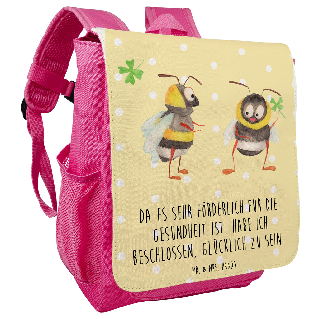 Kinderrucksack Hummeln mit Kleeblatt Kids, Rucksack, Kinderrucksack, Kinder Rucksack, Rucksack Kindergröße, Kleiner Rucksack, Tiermotive, Gute Laune, lustige Sprüche, Tiere, Hummel, Biene, Spruch positiv, Biene Deko, Spruch schön, glücklich sein, glücklich werden, Spruch fröhlich