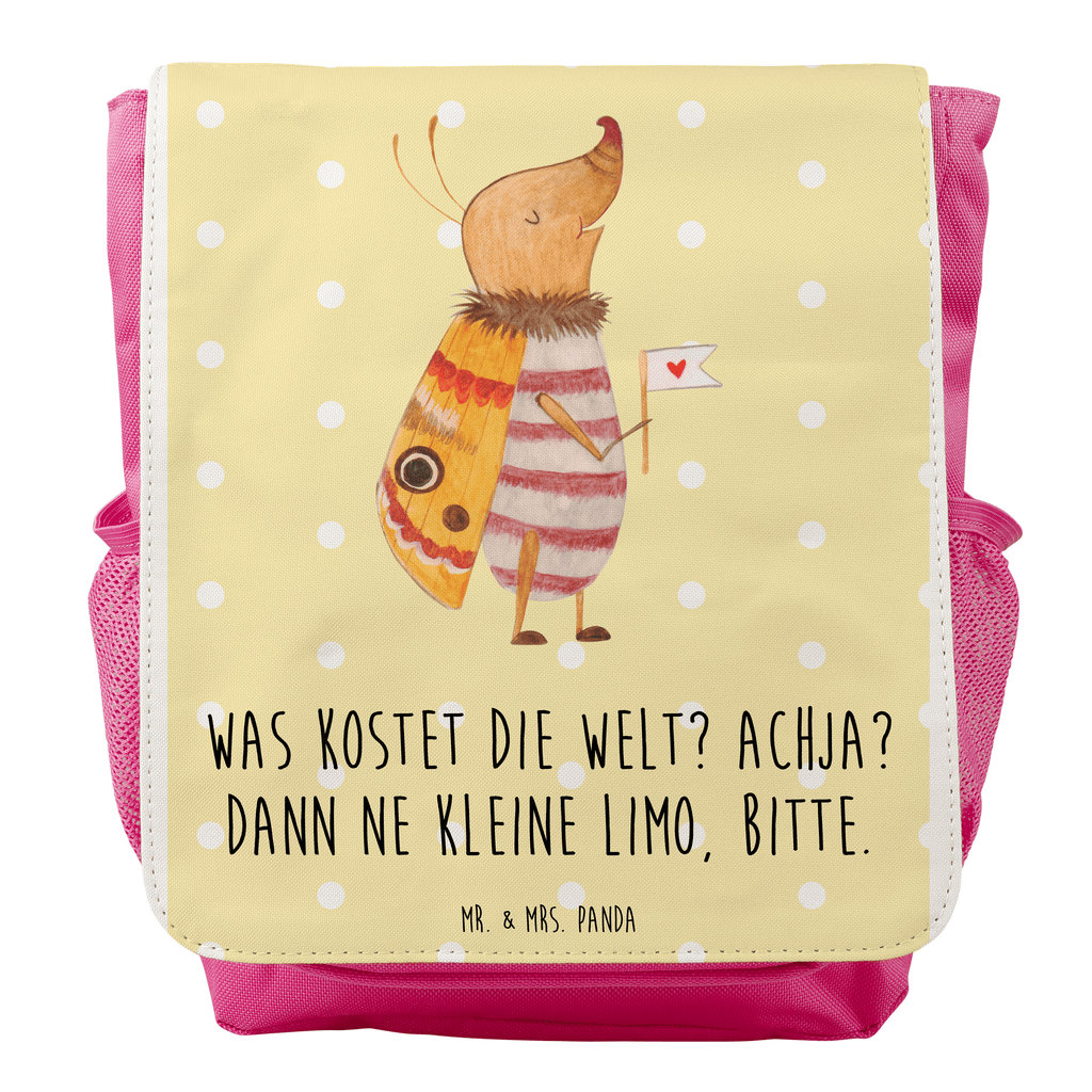 Kinderrucksack Nachtfalter mit Fähnchen Kids, Rucksack, Kinderrucksack, Kinder Rucksack, Rucksack Kindergröße, Kleiner Rucksack, Tiermotive, Gute Laune, lustige Sprüche, Tiere, Nachtfalter, Käfer, Spruch lustig, Spruch witzig, süß, niedlich, Küche Deko, Was kostet die Welt