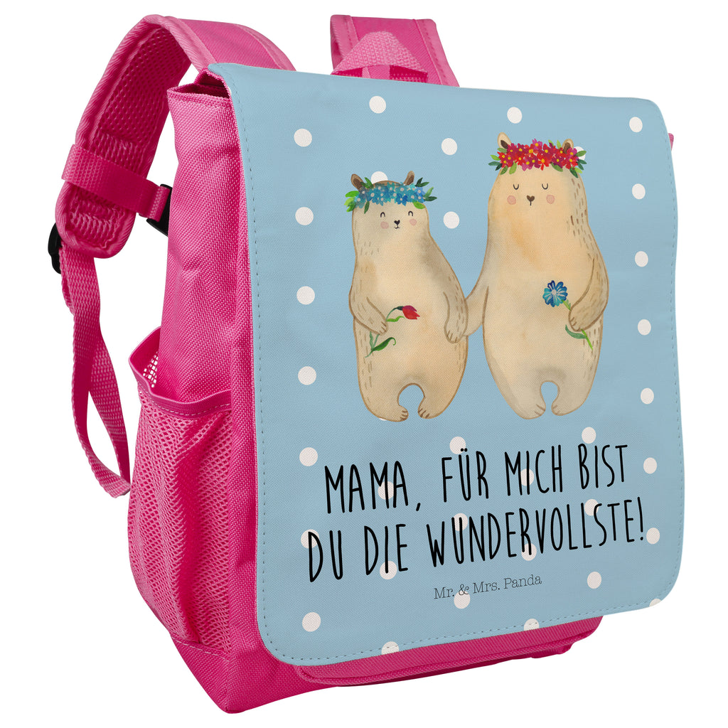 Kinderrucksack Bären mit Blumenkranz Kids, Rucksack, Kinderrucksack, Kinder Rucksack, Rucksack Kindergröße, Kleiner Rucksack, Familie, Vatertag, Muttertag, Bruder, Schwester, Mama, Papa, Oma, Opa, Bär, Bären, Mutter, Mutti, Mami, Lieblingsmensch, Lieblingsmama, beste Mutter, weltbeste Mama, Geschenk Mama. Muttertag, Tochter, Kind, Kinder, Töchter, Family, Vorbild