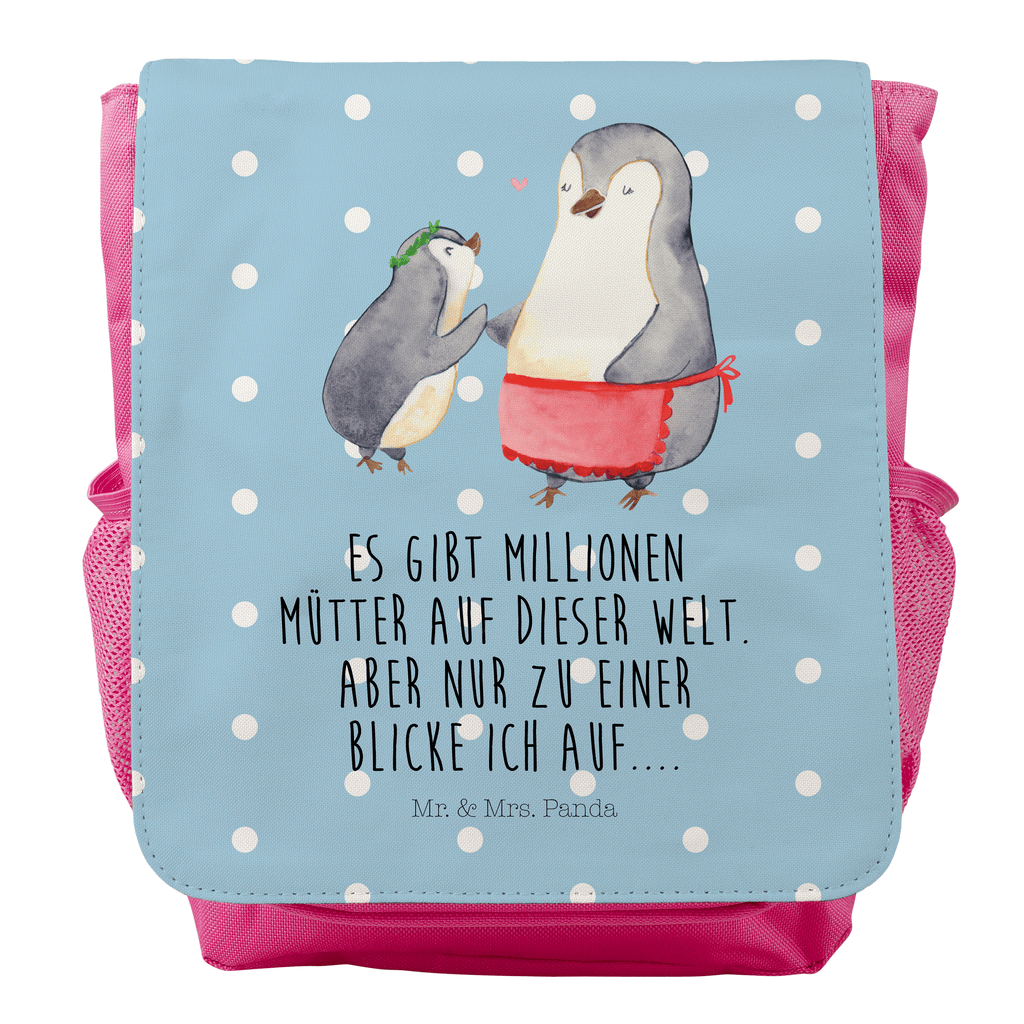 Kinderrucksack Pinguin mit Kind Kids, Rucksack, Kinderrucksack, Kinder Rucksack, Rucksack Kindergröße, Kleiner Rucksack, Familie, Vatertag, Muttertag, Bruder, Schwester, Mama, Papa, Oma, Opa, Geschenk, Mami, Mutti, Mutter, Geburststag