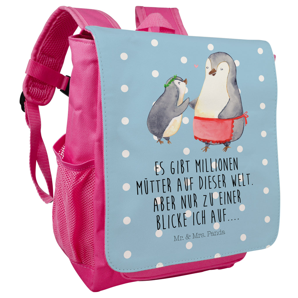 Kinderrucksack Pinguin mit Kind Kids, Rucksack, Kinderrucksack, Kinder Rucksack, Rucksack Kindergröße, Kleiner Rucksack, Familie, Vatertag, Muttertag, Bruder, Schwester, Mama, Papa, Oma, Opa, Geschenk, Mami, Mutti, Mutter, Geburststag