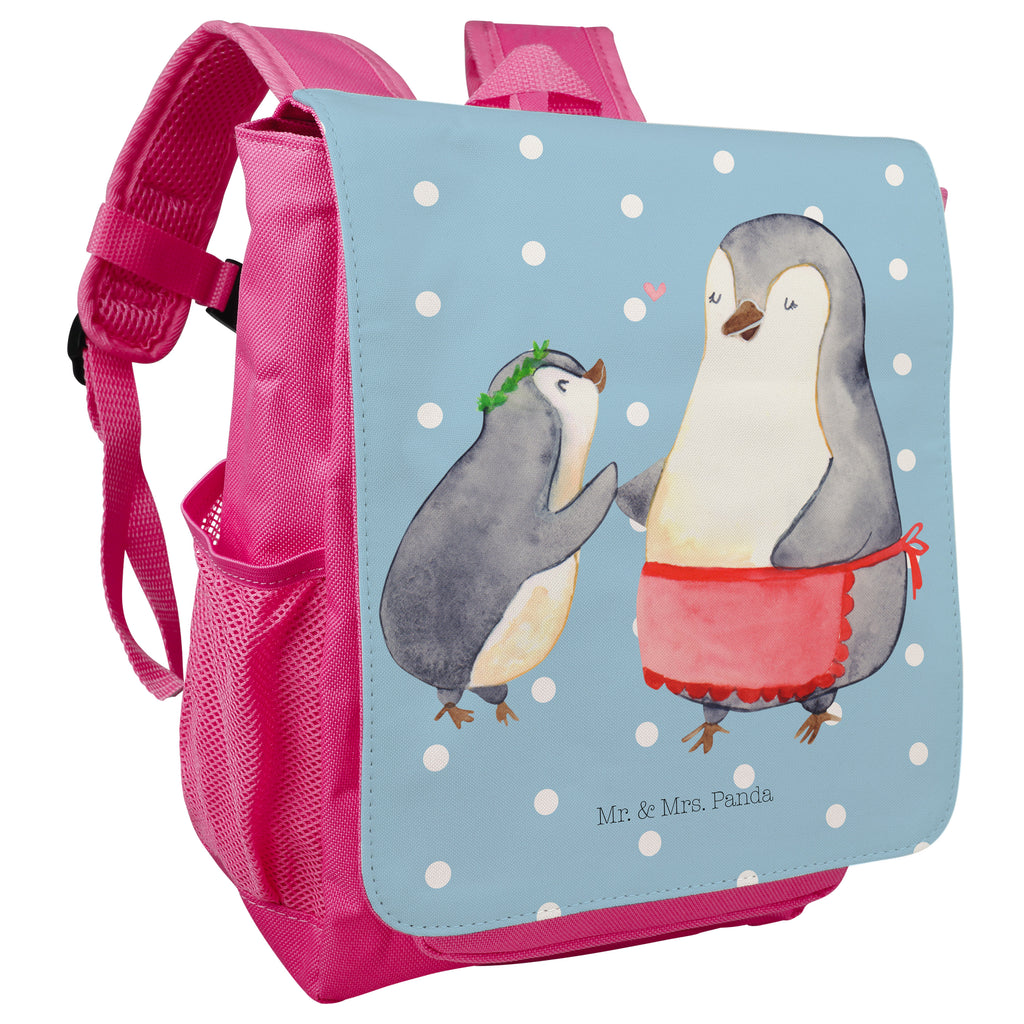 Kinderrucksack Pinguin mit Kind Kids, Rucksack, Kinderrucksack, Kinder Rucksack, Rucksack Kindergröße, Kleiner Rucksack, Familie, Vatertag, Muttertag, Bruder, Schwester, Mama, Papa, Oma, Opa, Geschenk, Mami, Mutti, Mutter, Geburststag