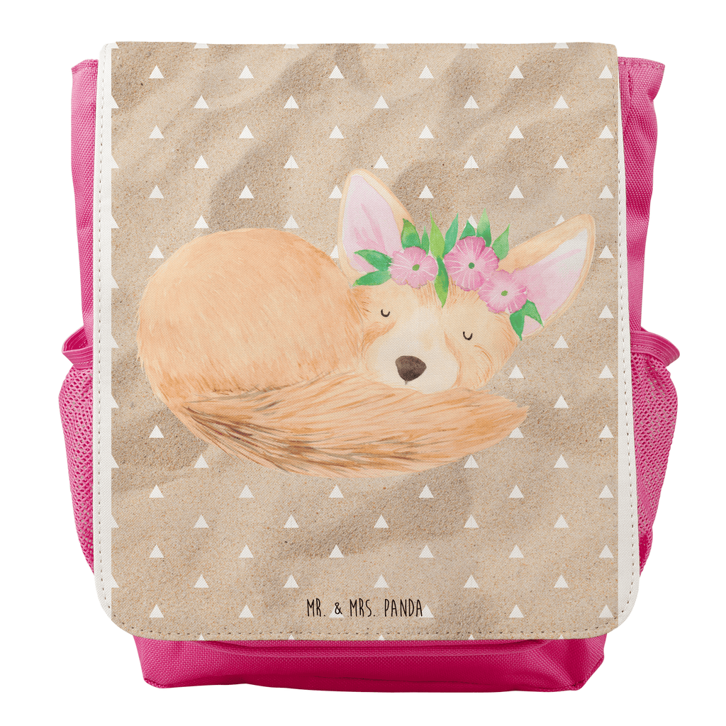 Kinderrucksack Wüstenfuchs Blumenkranz Kids, Rucksack, Kinderrucksack, Kinder Rucksack, Rucksack Kindergröße, Kleiner Rucksack, Afrika, Wildtiere, Wüste, Wüstenfuchs, Blumen, Blumenkranz, Glücklich
